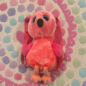 Ty Pink Flamingo Kids Backpack